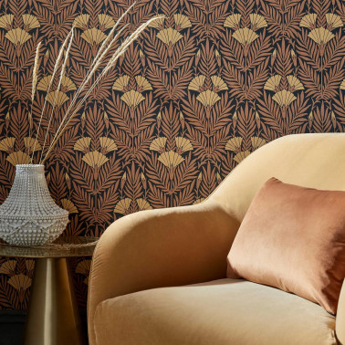 Floral Fanfare Burnt Orange...