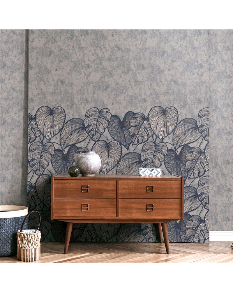 Monstera Twin Wall Navy Ash 26980