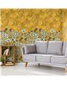 Paeonia Twin Wall Teal Gold 26961