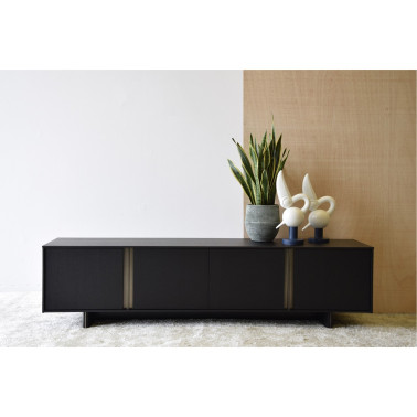 MUEBLE TV ROBLE NEGRO MATE ORO VIEJO REF. 34H301