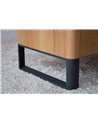 MUEBLE TV ROBLE NATURAL MATE ACERO NEGRO REF. 34H256RN