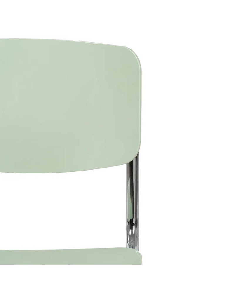 SILLA VERDE CLARO METAL/ABS SALÓN 43,50 X 50 X 83 CM REF.608810