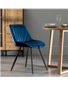 SILLA TERCIOPELO AZUL SALÓN 51 X 55 X 82 CM REF.605515