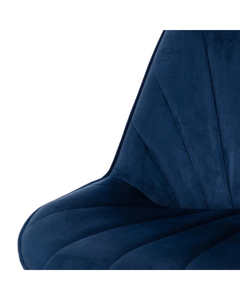 SILLA TERCIOPELO AZUL SALÓN 51 X 55 X 82 CM REF.605515