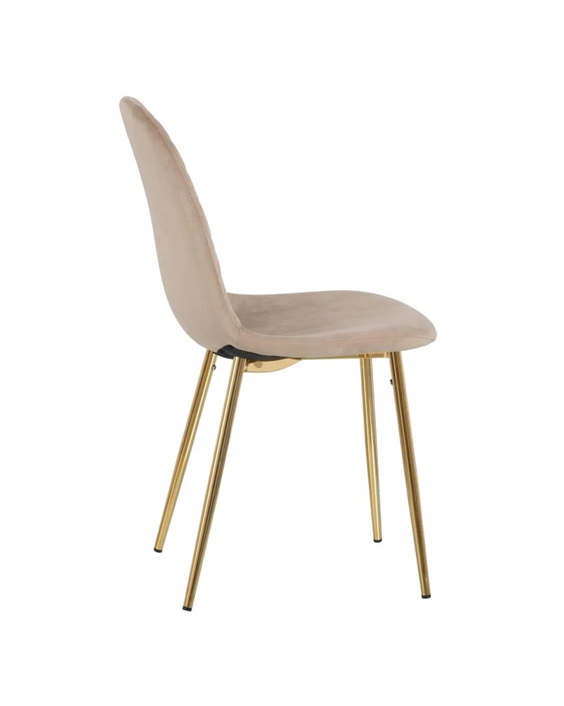 SILLA TERCIOPELO TAUPE SALÓN 45 X 47 X 84,50 CM RERF.605637