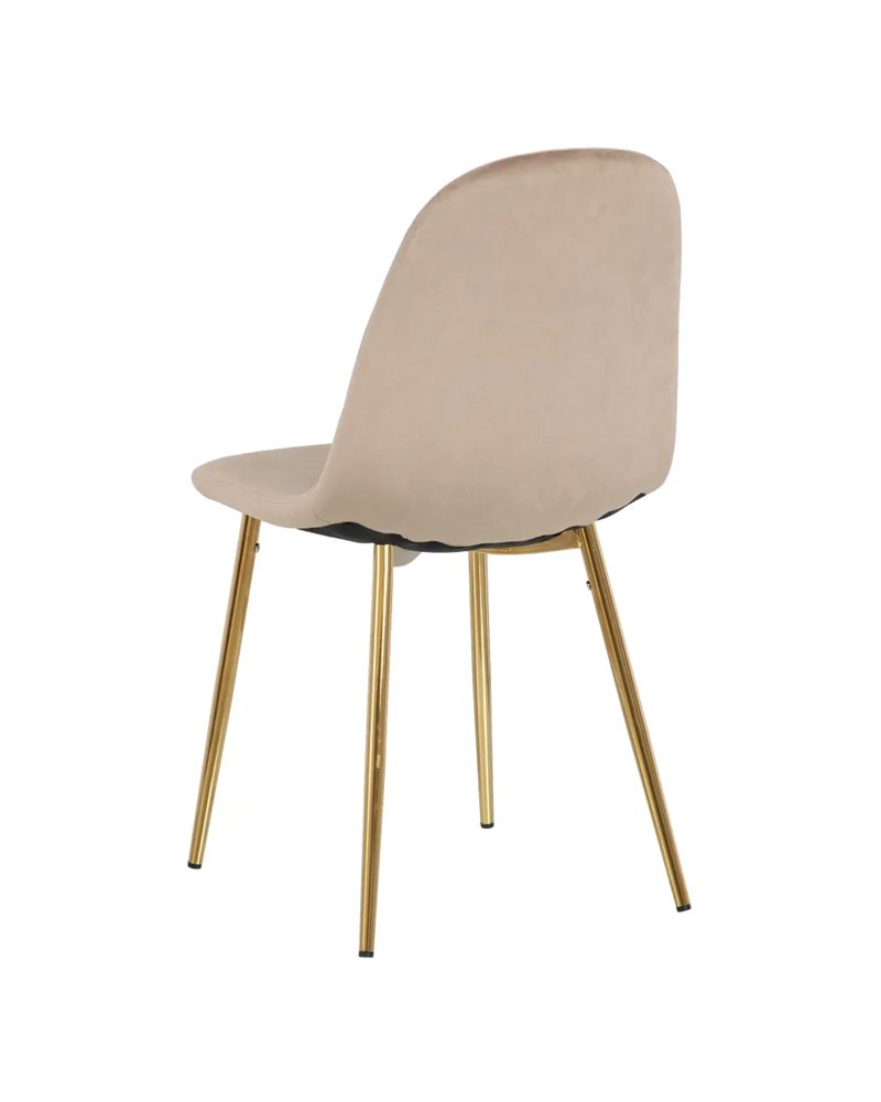 SILLA TERCIOPELO TAUPE SALÓN 45 X 47 X 84,50 CM RERF.605637