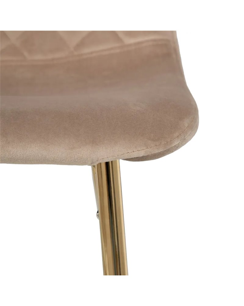 SILLA TERCIOPELO TAUPE SALÓN 45 X 47 X 84,50 CM RERF.605637