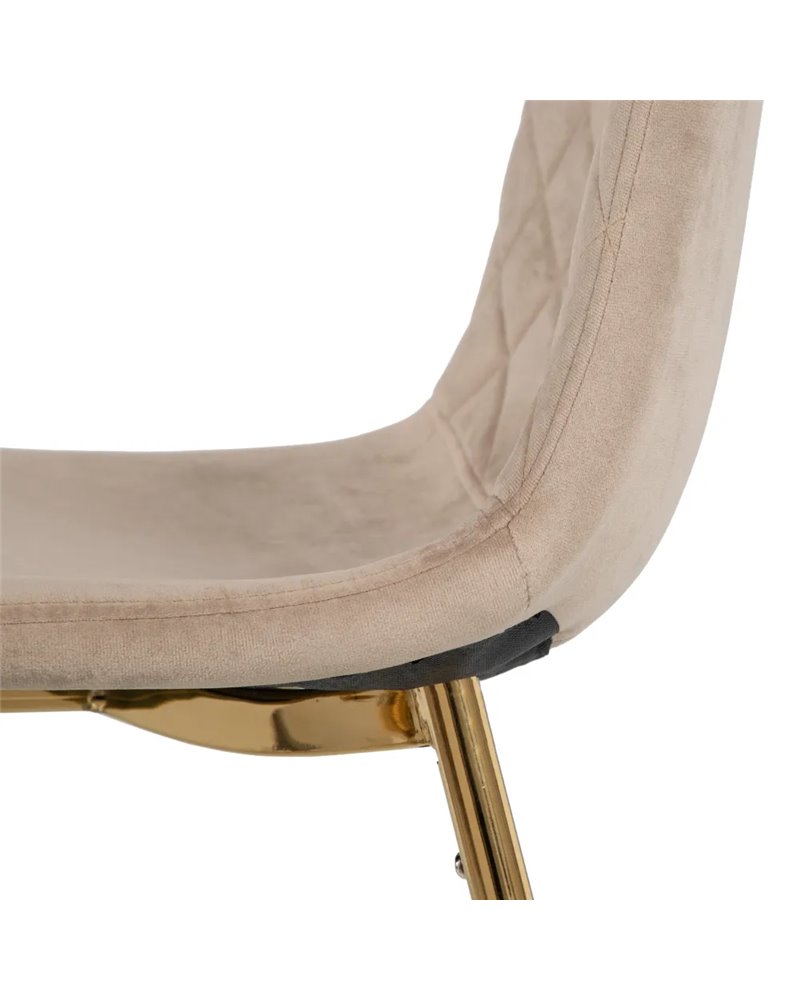 SILLA TERCIOPELO TAUPE SALÓN 45 X 47 X 84,50 CM RERF.605637