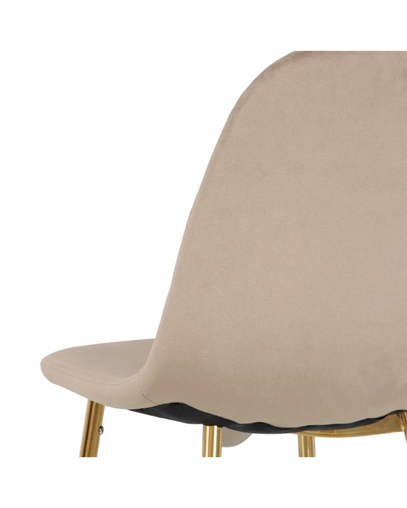 SILLA TERCIOPELO TAUPE SALÓN 45 X 47 X 84,50 CM RERF.605637