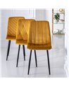SILLA DORADO METAL SALÓN 55 X 44 X 88,50 CM REF.606150
