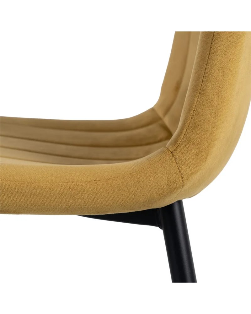 SILLA DORADO METAL SALÓN 55 X 44 X 88,50 CM REF.606150