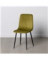 SILLA VERDE OLIVA METAL SALÓN 55 X 44 X 88,50 CM REF.606153