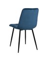 SILLA TERCIOPELO AZUL METAL / TEJIDO 45 X 54,50 X 88 CM REF.605813