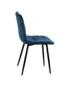 SILLA TERCIOPELO AZUL METAL / TEJIDO 45 X 54,50 X 88 CM REF.605813