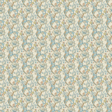 Golden Lily Linen Teal F1677-04