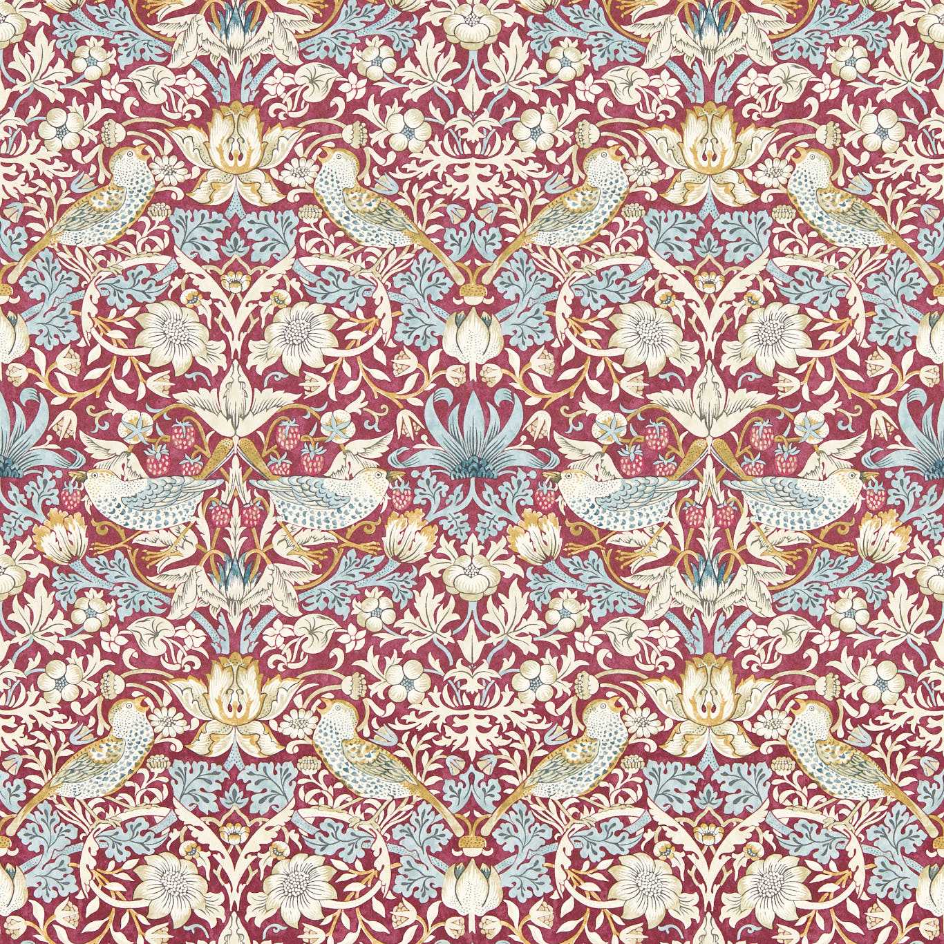 Strawberry Thief Plum W0171-04