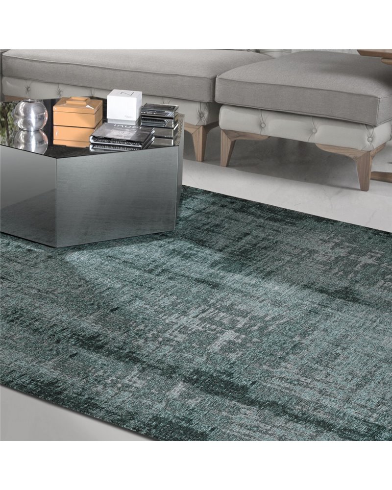 ALFOMBRA ANTIK CHENILLE GRUNGE EMERALD