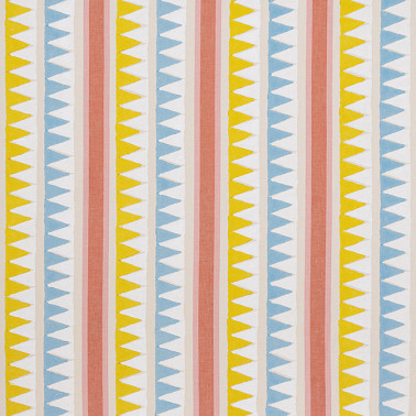 Lomita Stripe Coral and Yellow F916234