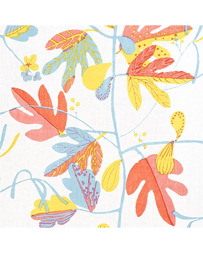 Matisse Leaf Coral and Yellow F916206 Matisse Leaf Coral and Yellow F916206