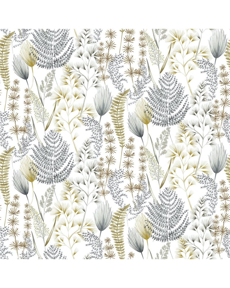 Summer Ferns Grey Mustard JRD50105W