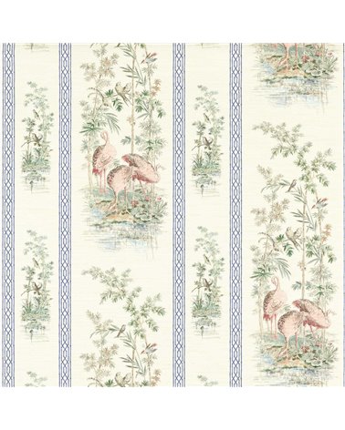 Storks and Thrushes Tuscan Pink Cobalt ZCOT313032