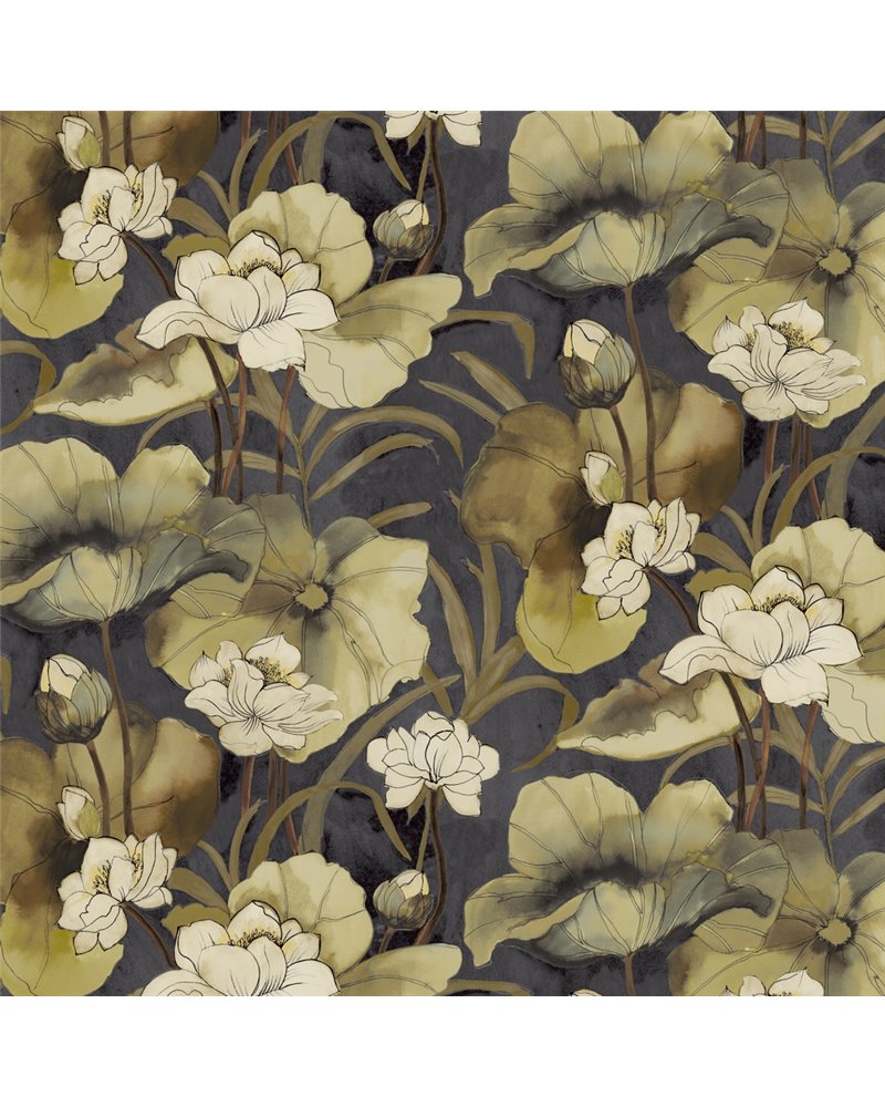 DE01733 Waterlily Ebony DE01733 Waterlily Ebony
