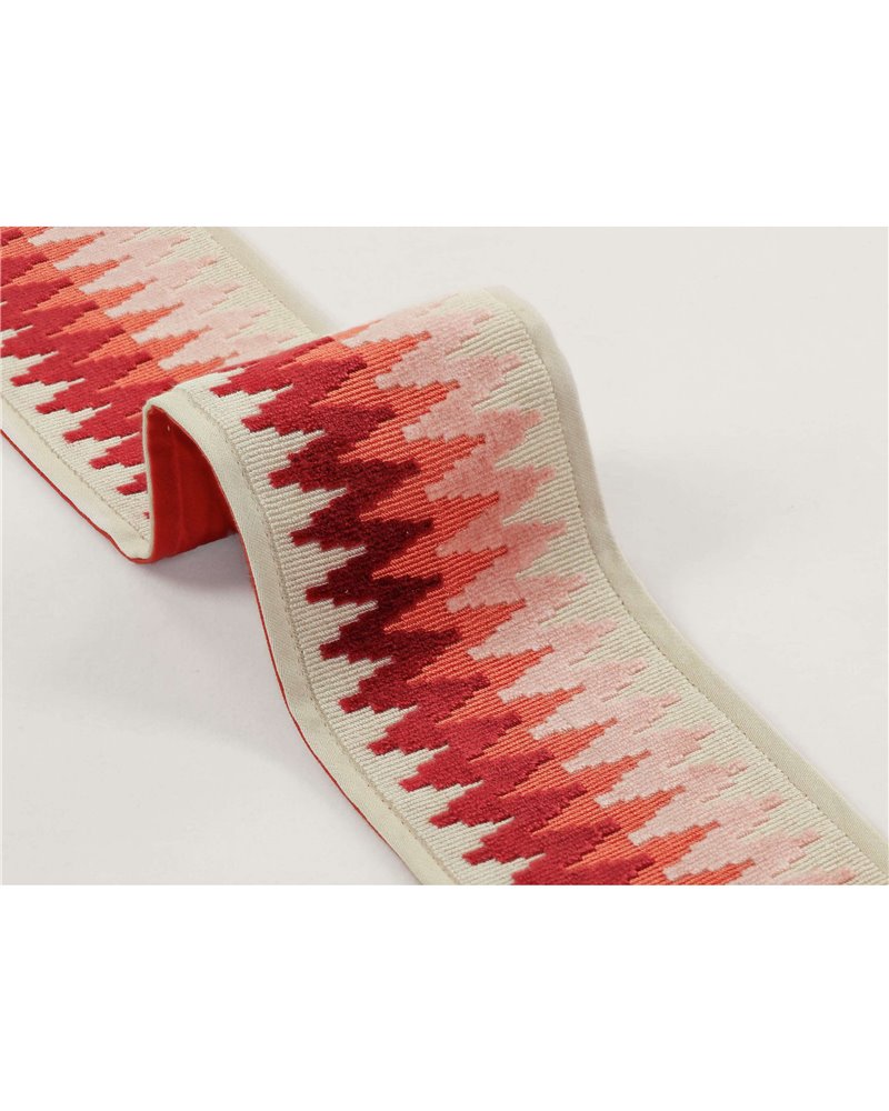Chevron Braid Poppy Blaze T116-03 Chevron Braid Poppy Blaze T116-03