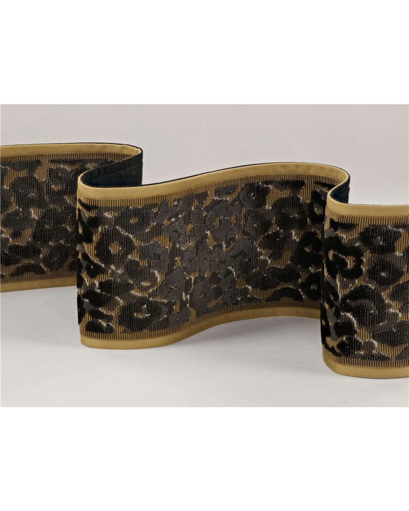 Leopard Velvet Braid Olivette T11501-01 Leopard Velvet Braid Olivette T11501-01
