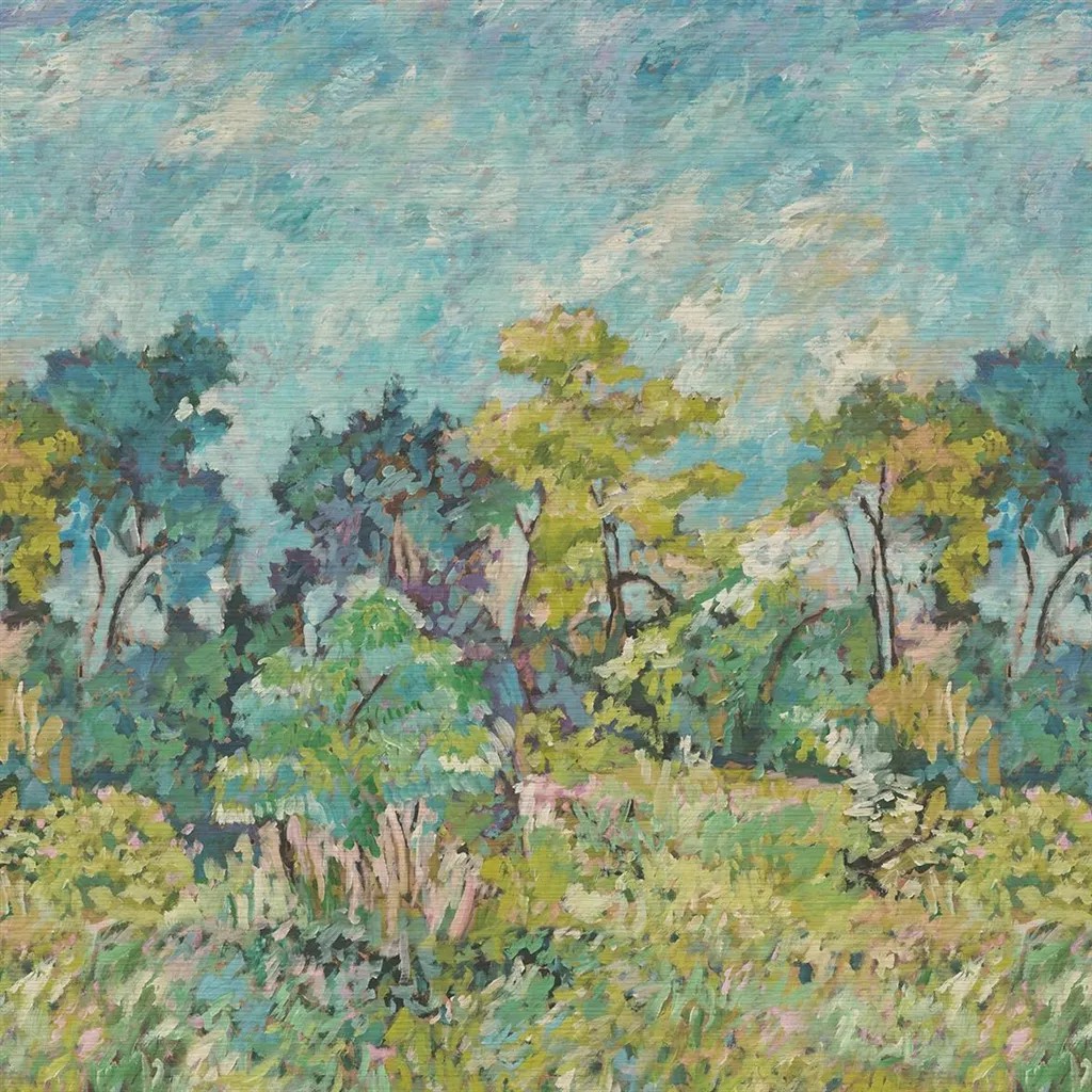 Foret Impressionniste Grasscloth Celadon PDG1183-01