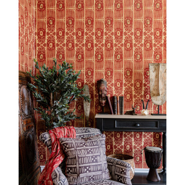 Tribal Ikat Lava Red WP30113