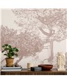 Classic Hua Trees Mural Wallpaper Brown