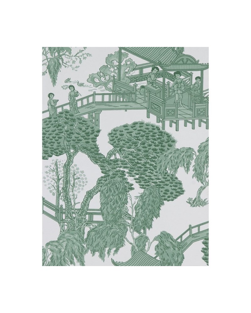 Papel Pintado GDW-5252-005 Zhou Jun Verde - LORENZO CASTILLO Papel Pintado GDW-5252-005 Zhou Jun Verde - LORENZO CASTILLO