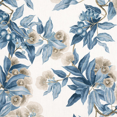 Camellia Garden Linen and Navy AF24553