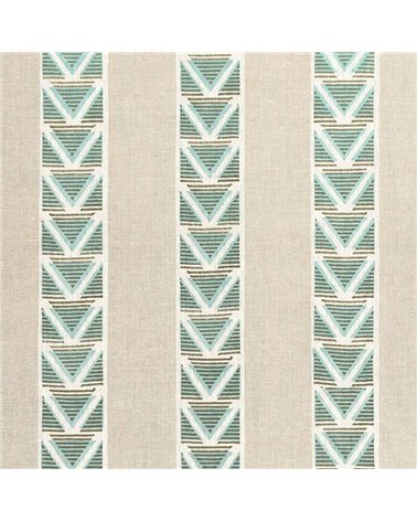 Burton Stripe Linen and Turquoise AF23121