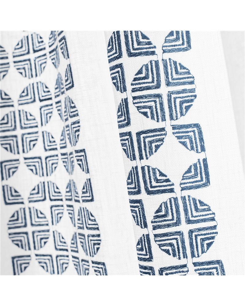 Fairmont Stripe Embroidery Soft Blue AW23128