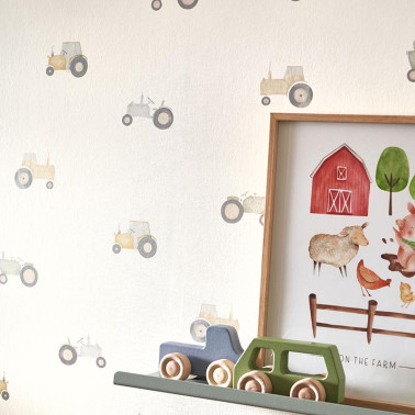 Vintage Tractor Multicolore...