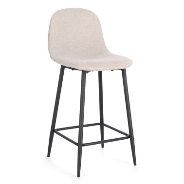 TABURETE COCINA IRELIA NEGRO-BEIGE