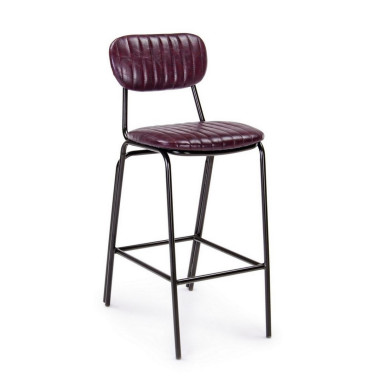 TABURETE BAR DEBBIE BORDEAUX VINTAGE