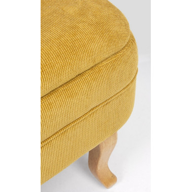 BANCO CON CAJÓN CHENILLE OCRE