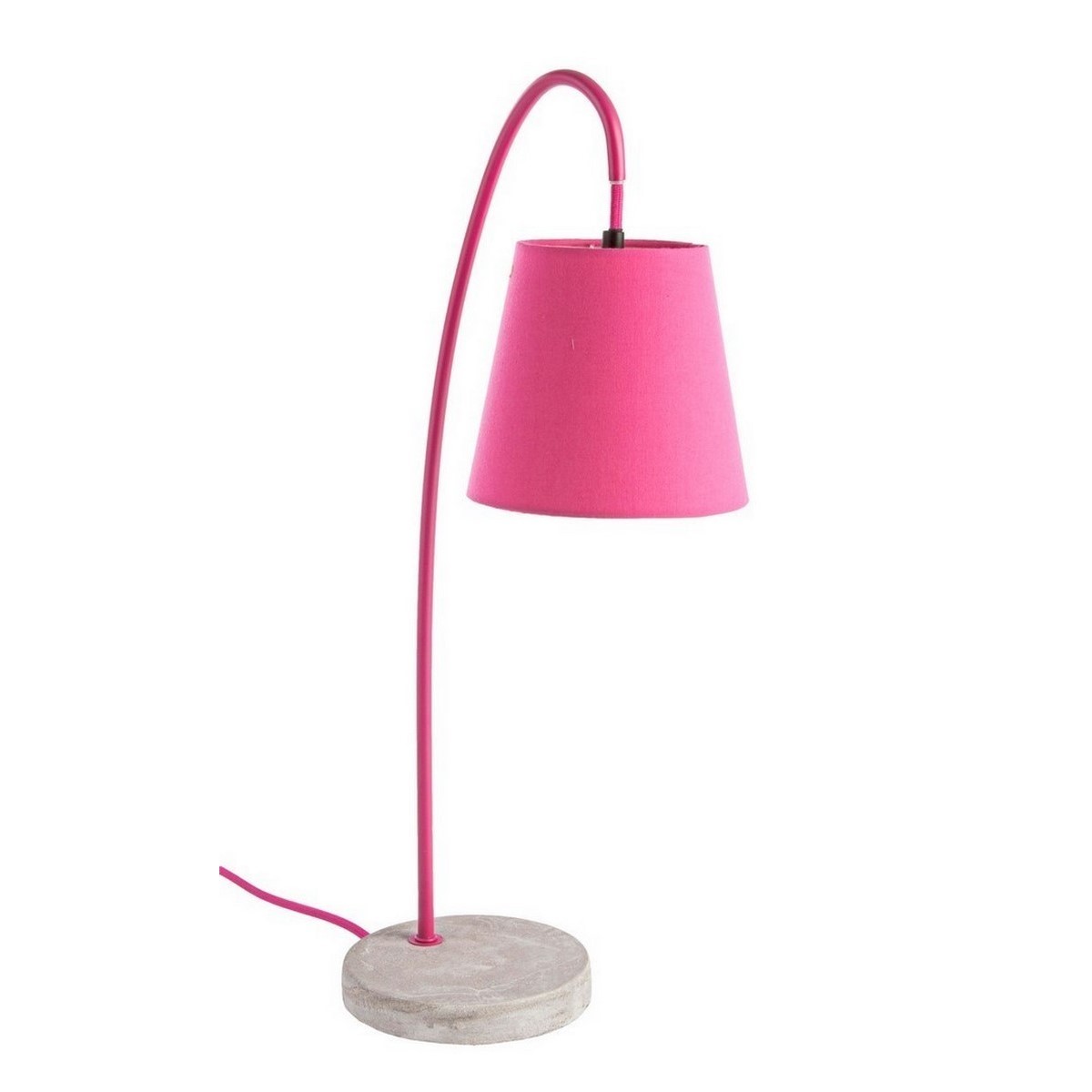 LÁMPARA DE SOBREMESA PARABOLA FUCSIA