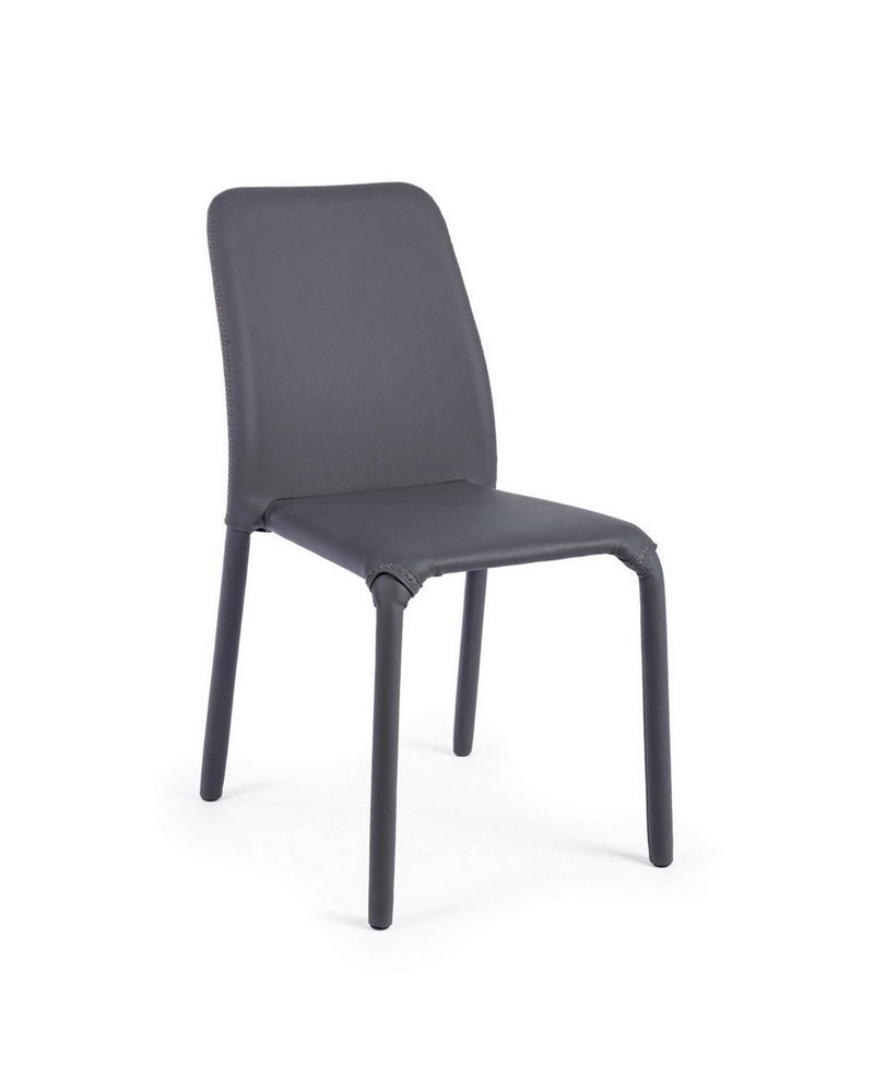 SILLA PATHOS PU GRIS
