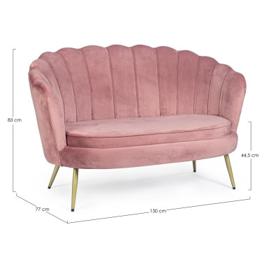 SOFÁ 2P GILIOLA ROSA ANTIK