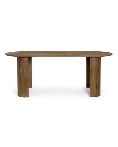 MESA ORLANDO OVAL MARRÓN 200X100