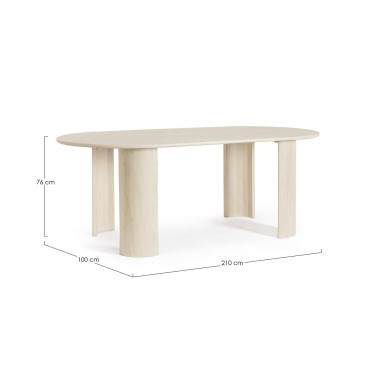 MESA ORLANDO OVAL NAT 200X100