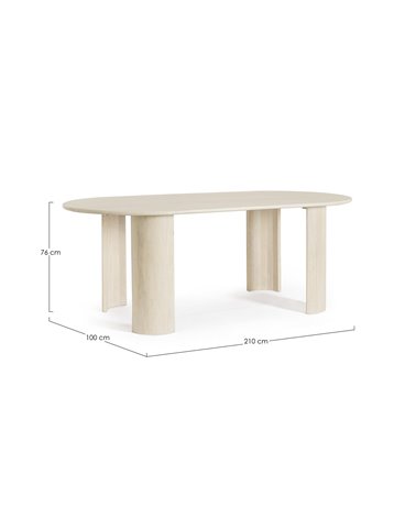 MESA ORLANDO OVAL NAT 200X100