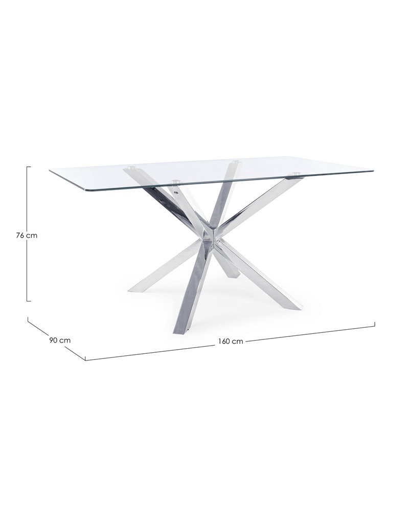 MESA MAY RECT VIDRIO PATA ACE 160X90X75H