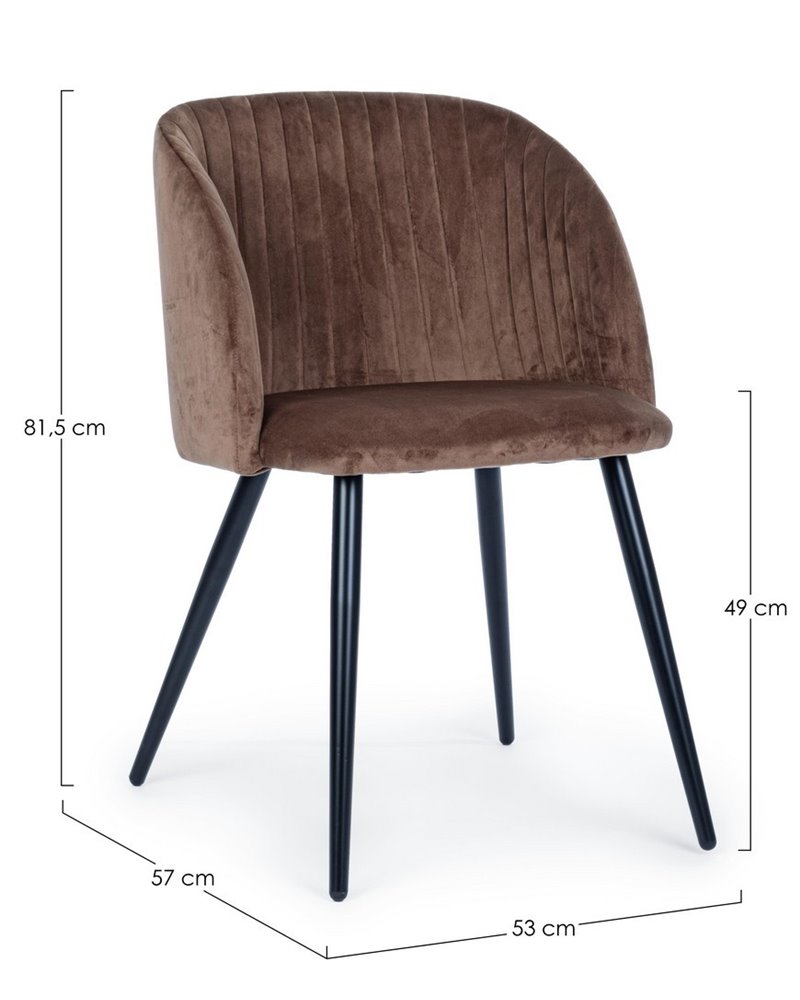 SILLA QUEEN VELVET ROJIZO