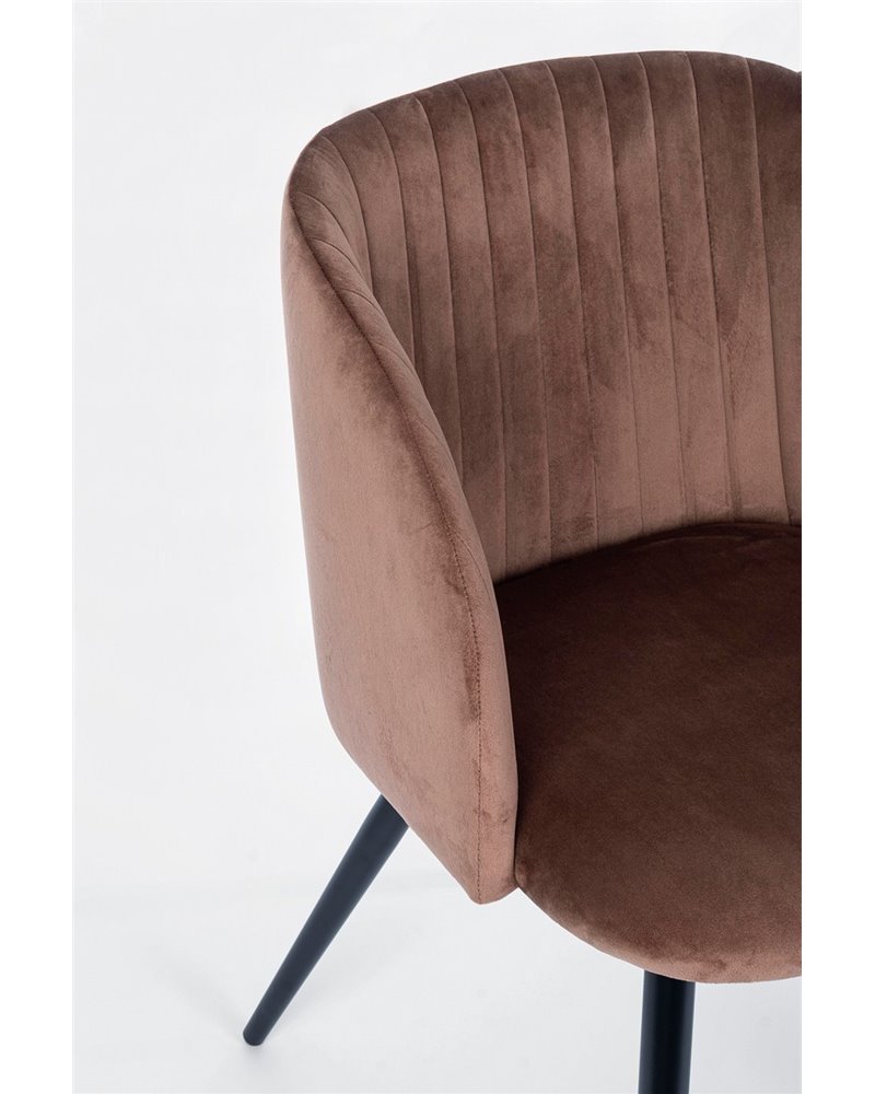 SILLA QUEEN VELVET ROJIZO