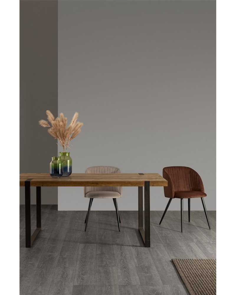 SILLA QUEEN VELVET ROJIZO