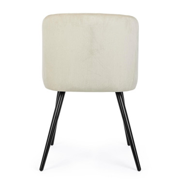 SILLA QUEEN VELVET BLANCO